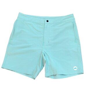 MYLES Apparel Make Moves 7" Mint Green Flat Front Performance Shorts Size Medium